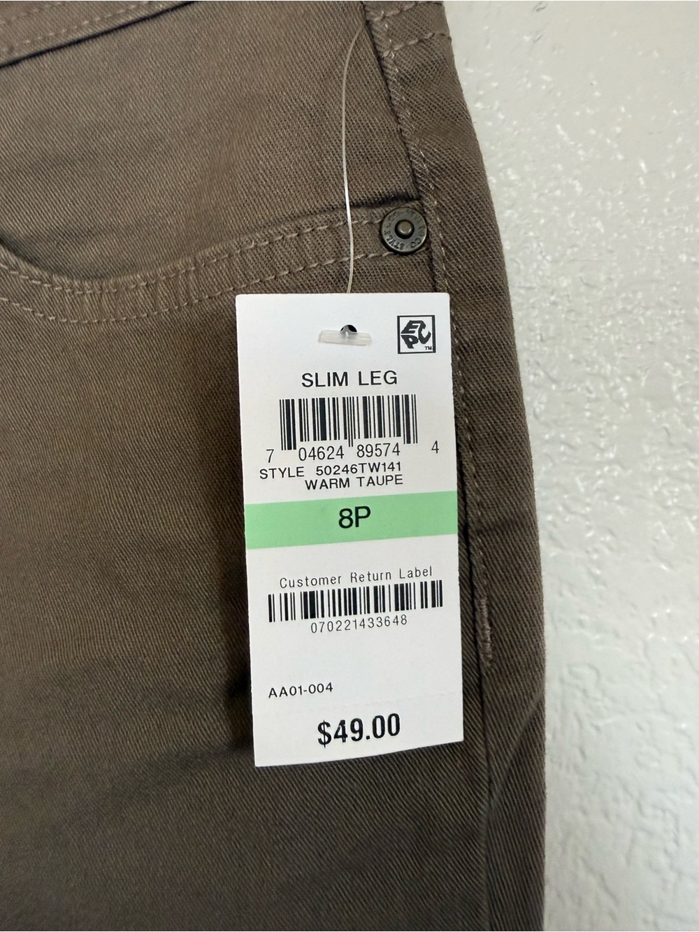 Style & Co. Women’s Slim Leg Jeans - Taupe Brown - Picture 6 of 14